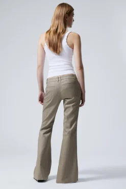 Weekday FLARED EYELET SUIT TROUSERS><noscript><img width=