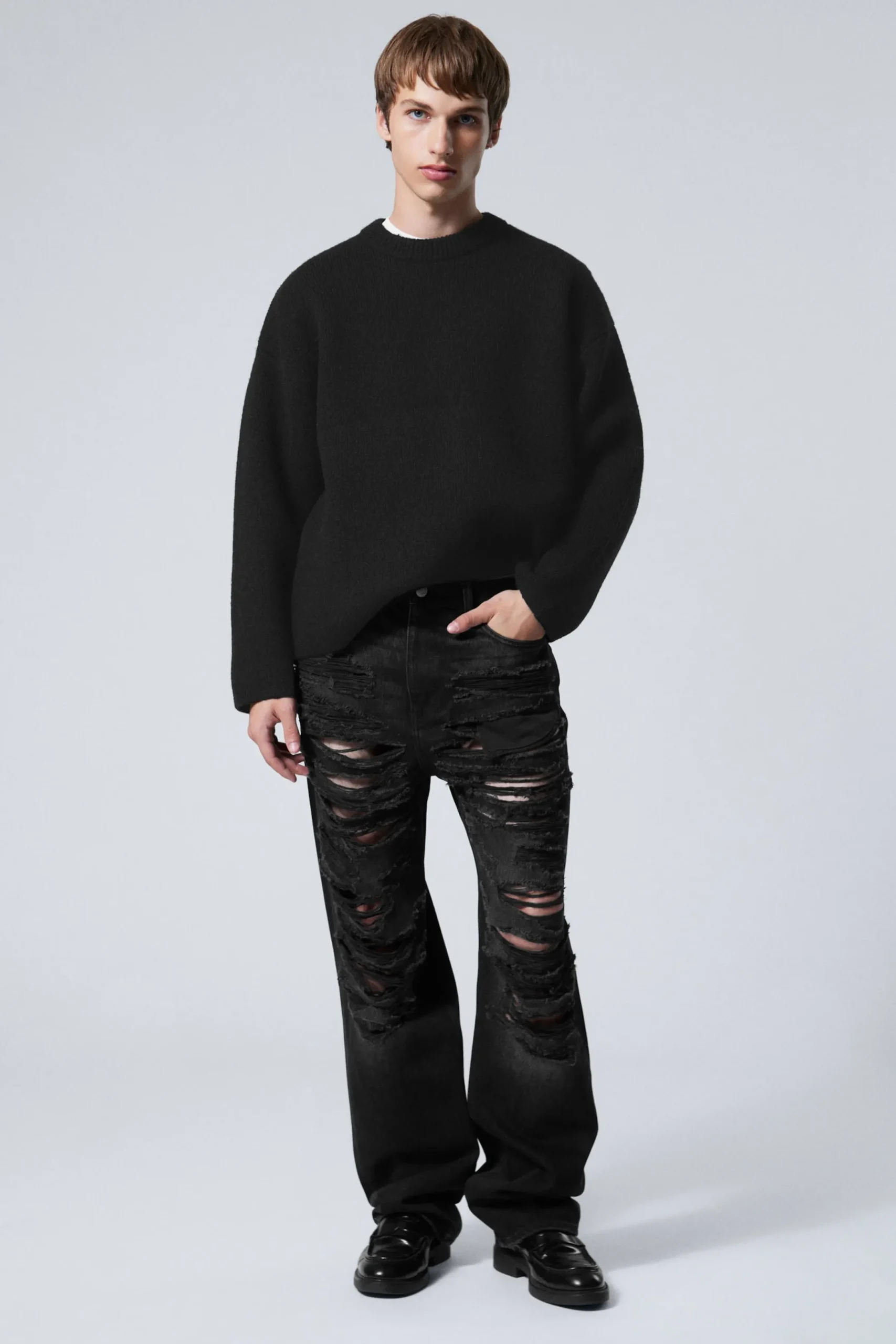 Weekday GALAXY LOOSE STRAIGHT DISTRESSED JEANS> Jeans