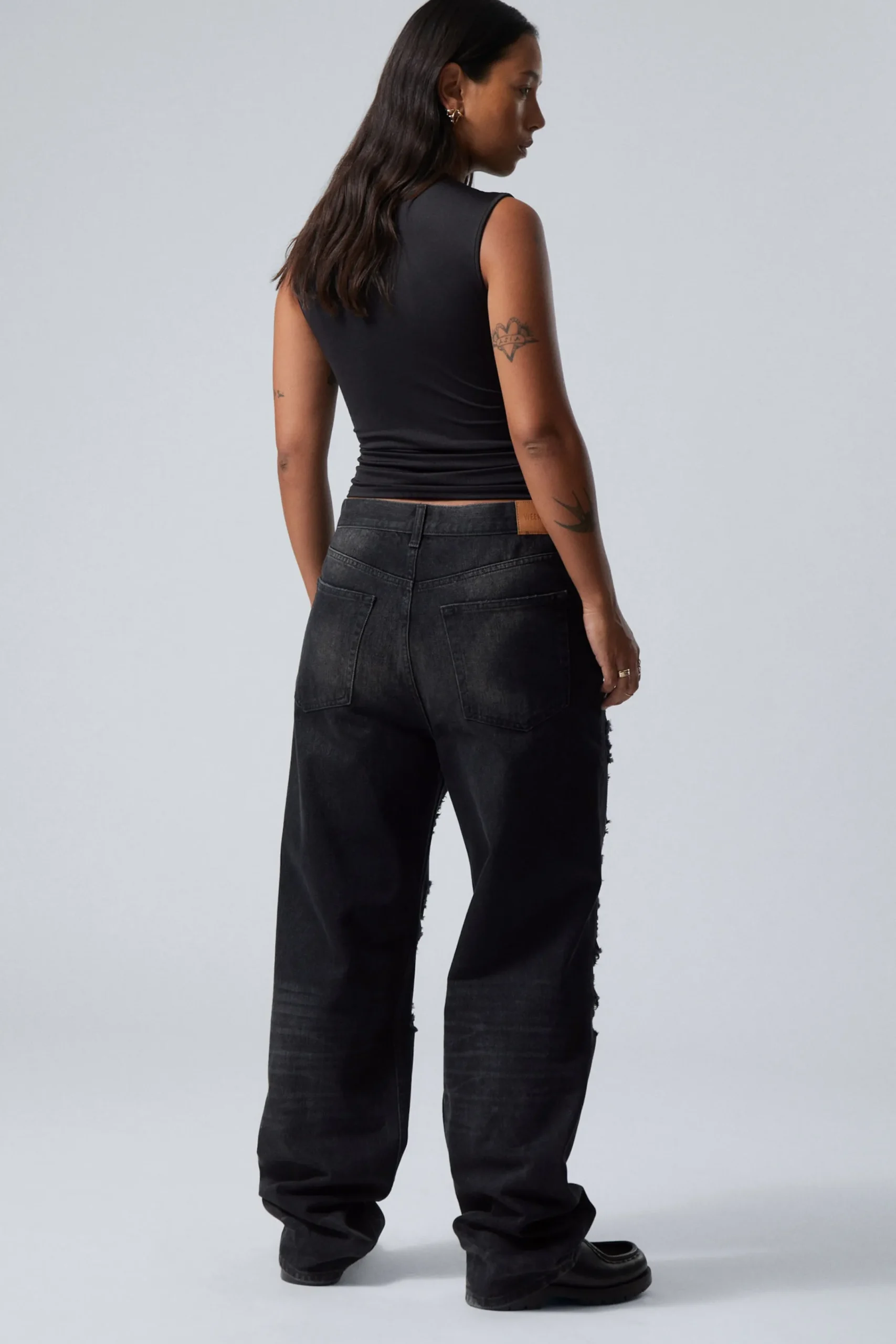 Weekday GALAXY LOOSE STRAIGHT DISTRESSED JEANS> Jeans