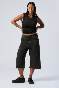 Weekday GALAXY LOOSE TWISTED DENIM SHORTS><noscript><img width=
