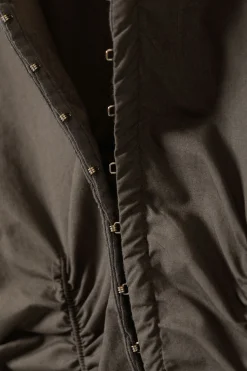 Weekday GATHERED POPLIN V-NECK SHIRT><noscript><img width=