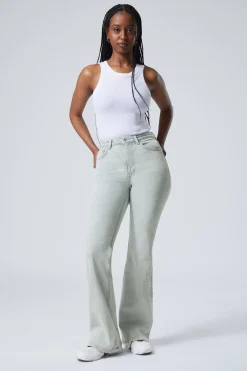 Weekday GLOW CURVE HIGH WAISTED REGULAR FLARED LEG JEANS>Women Jeans