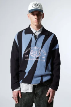Weekday GRAPHIC POLO SWEATER> Graphics|Knitwear