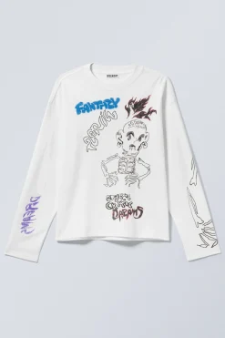Weekday GREAT BOXY GRAPHIC LONG SLEEVE T-SHIRT><noscript><img width=