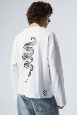 Weekday GREAT BOXY GRAPHIC LONG SLEEVE T-SHIRT><noscript><img width=