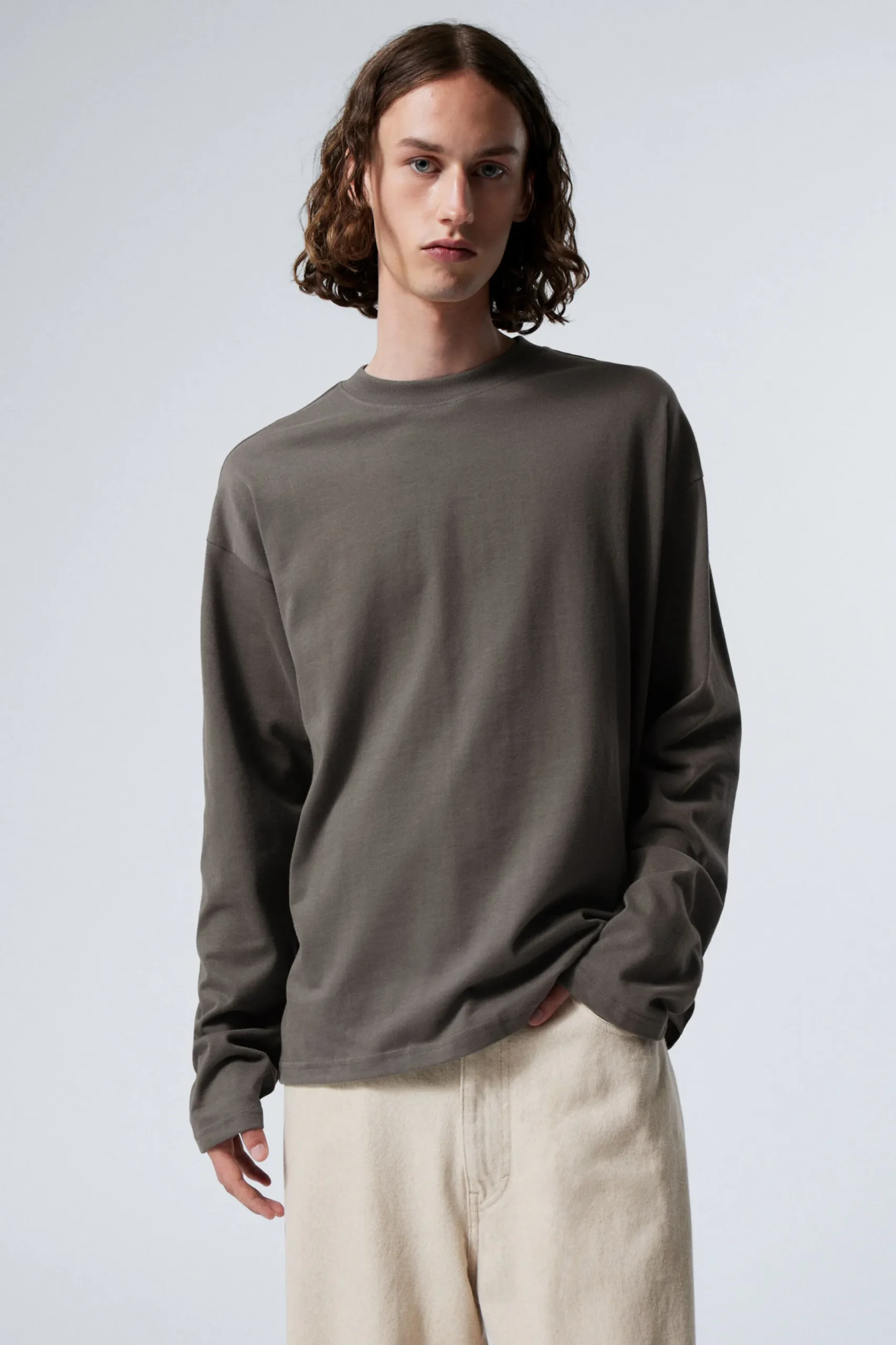 Weekday GREAT BOXY LONG SLEEVE T-SHIRT> Basics|T-Shirts & Tops