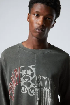 Weekday GREAT LONG-SLEEVED CUT BOXY GRAPHIC T-SHIRT> Graphics|T-Shirts & Tops