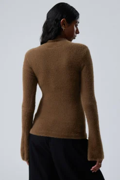 Weekday HAIRY MOCK NECK SWEATER><noscript><img width=