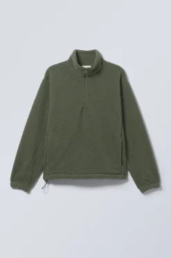 Weekday HALF-ZIP FLEECE SWEATSHIRT><noscript><img width=