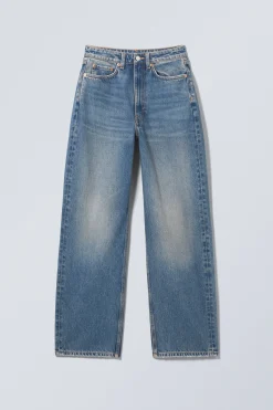 Weekday HALO CURVE HIGH WAISTED REGULAR WIDE LEG JEANS><noscript><img width=