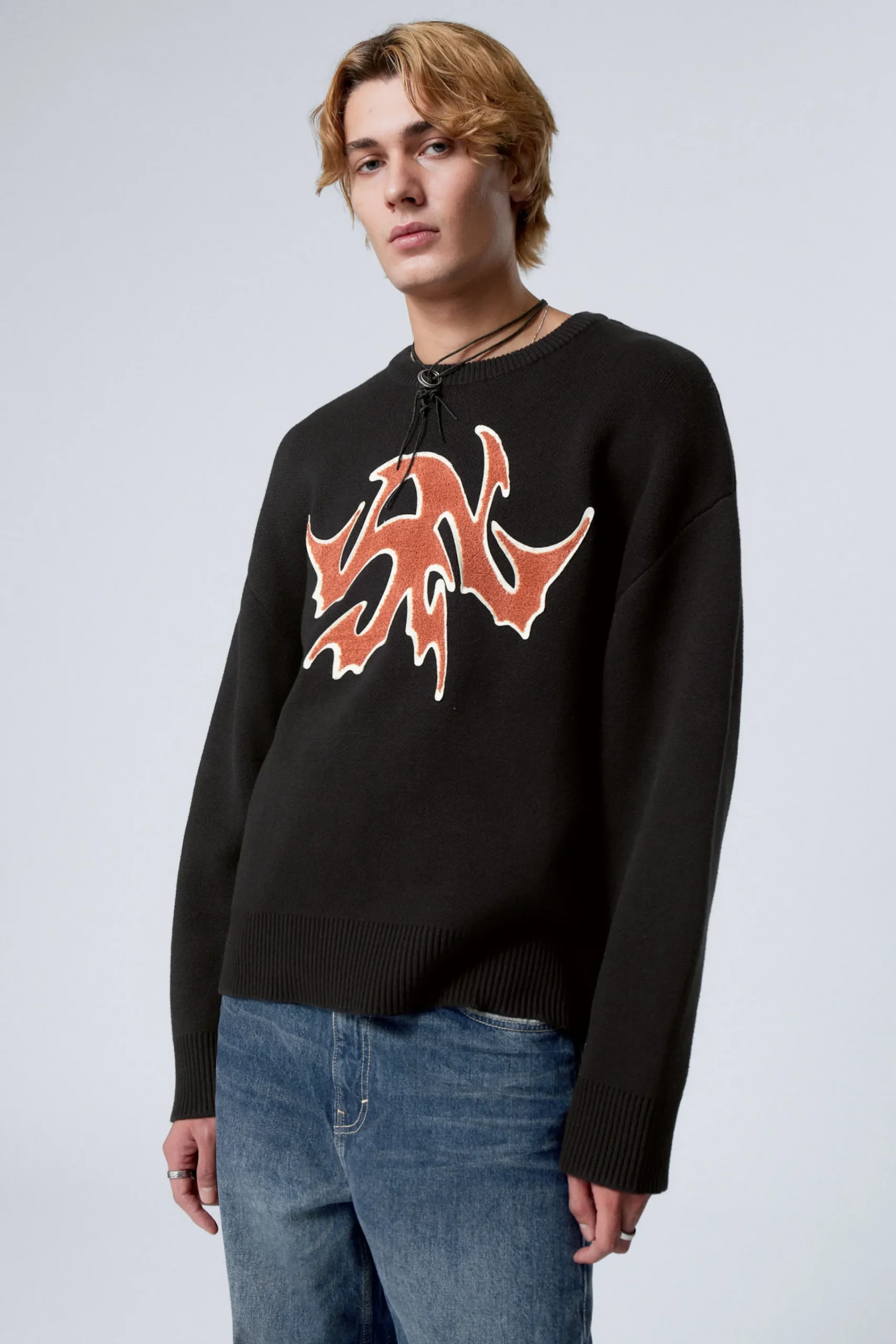 Weekday HEAVY-KNIT PATCH PRINT SWEATER> Graphics|Knitwear