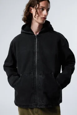 Weekday HOODED DENIM PILE JACKET> Jackets & Coats