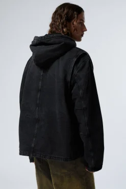 Weekday HOODED DENIM PILE JACKET><noscript><img width=