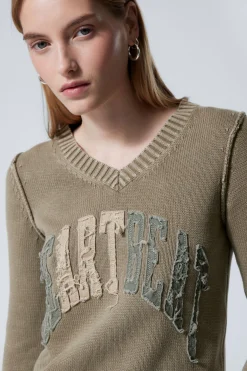 Weekday KNITTED PATCH-PRINT COTTON SWEATER>Women Knitwear