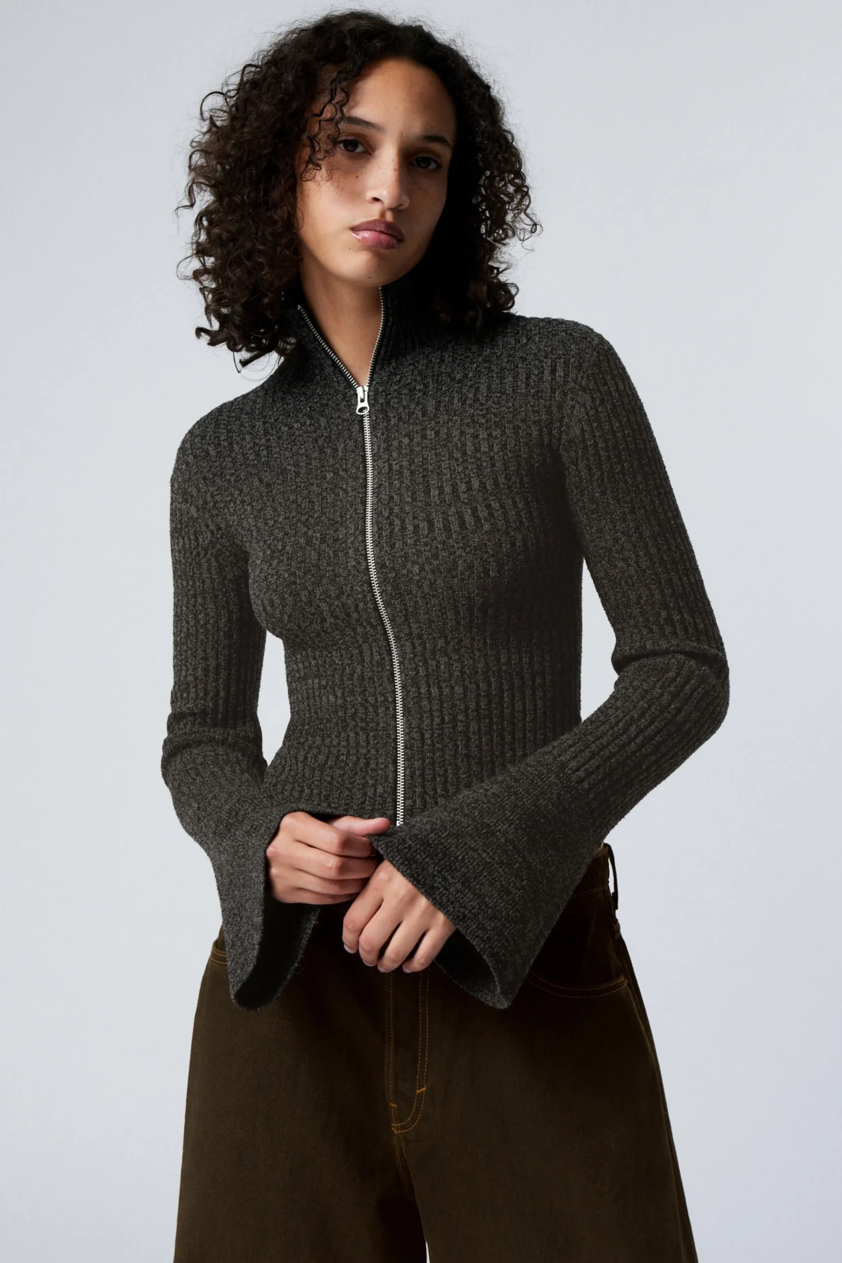 Weekday KNITTED ZIP CARDIGAN>Women Knitwear