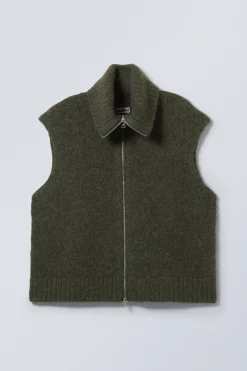 Weekday KNITTED ZIP VEST><noscript><img width=