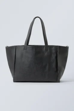 Weekday LARGE FAUX LEATHER TOTE BAG><noscript><img width=