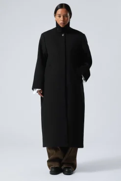 Weekday LONG OVERSIZED WOOL-BLEND COAT><noscript><img width=
