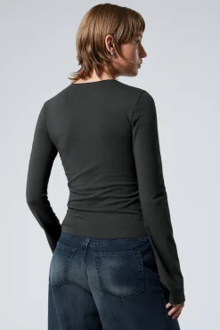 Weekday LONG SLEEVE COTTON TOP><noscript><img width=