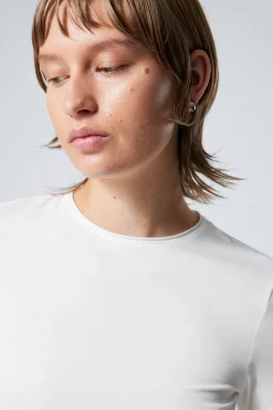 Weekday LONG SLEEVE COTTON TOP>Women Basics|Tops