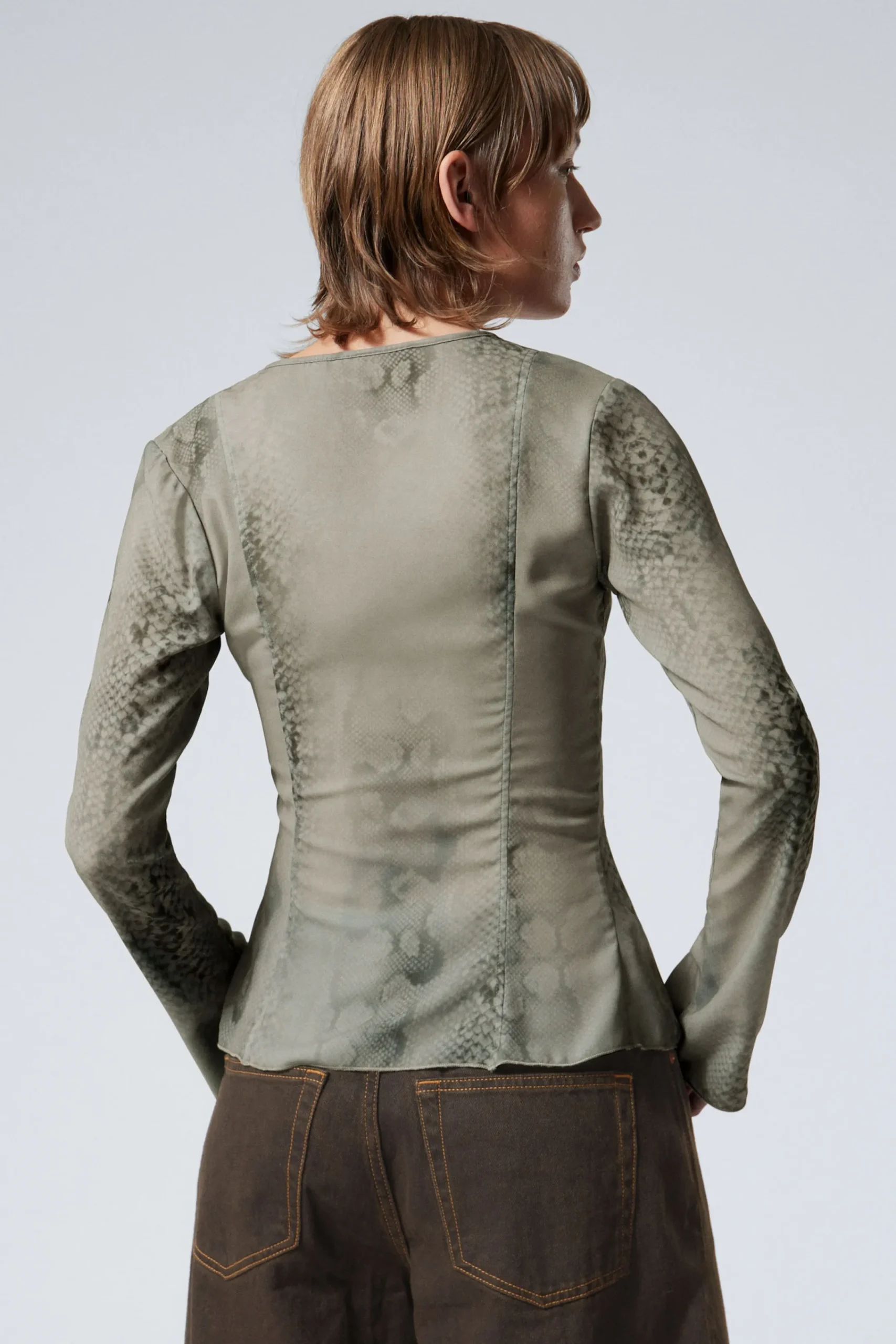 Weekday LONG SLEEVE TIE BLOUSE>Women Blouses & Shirts