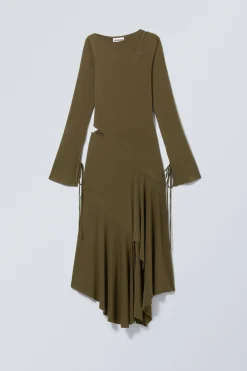 Weekday LONG-SLEEVED ASYMMETRIC DRAPED DRESS>Women Dresses