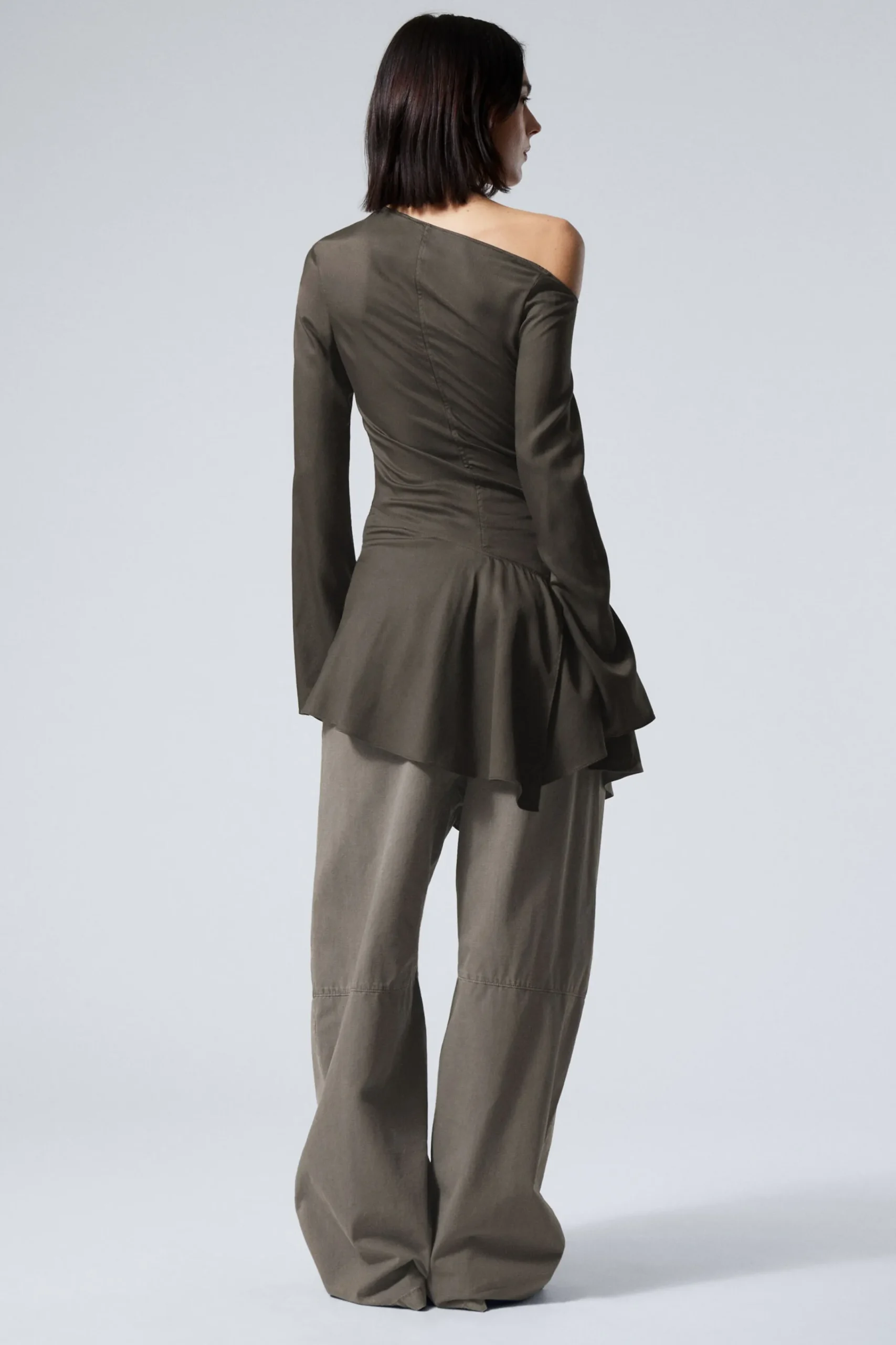 Weekday LONG-SLEEVED ASYMMETRIC MINI DRESS>Women Dresses