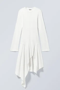 Weekday LONG-SLEEVED ASYMMETRIC MIDI DRESS>Women Dresses