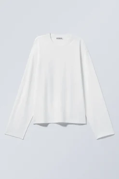 Weekday LONG-SLEEVED BOXY COTTON T-SHIRT>Women Basics|Tops