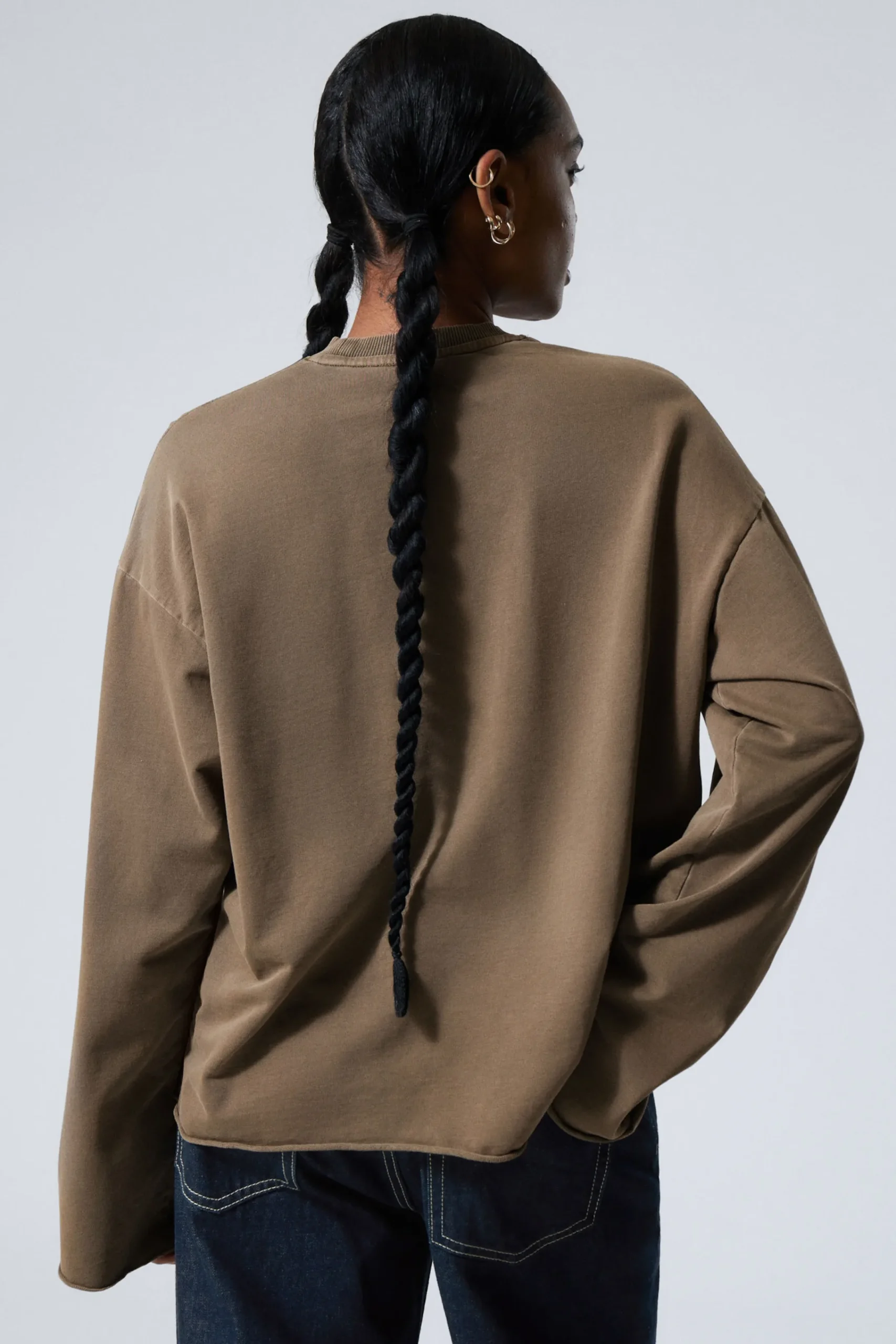 Weekday LONG-SLEEVED OVERSIZED COTTON TOP>Women Tops