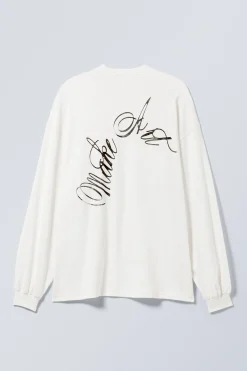 Weekday LONG-SLEEVED OVERSIZED PRINTED T-SHIRT><noscript><img width=