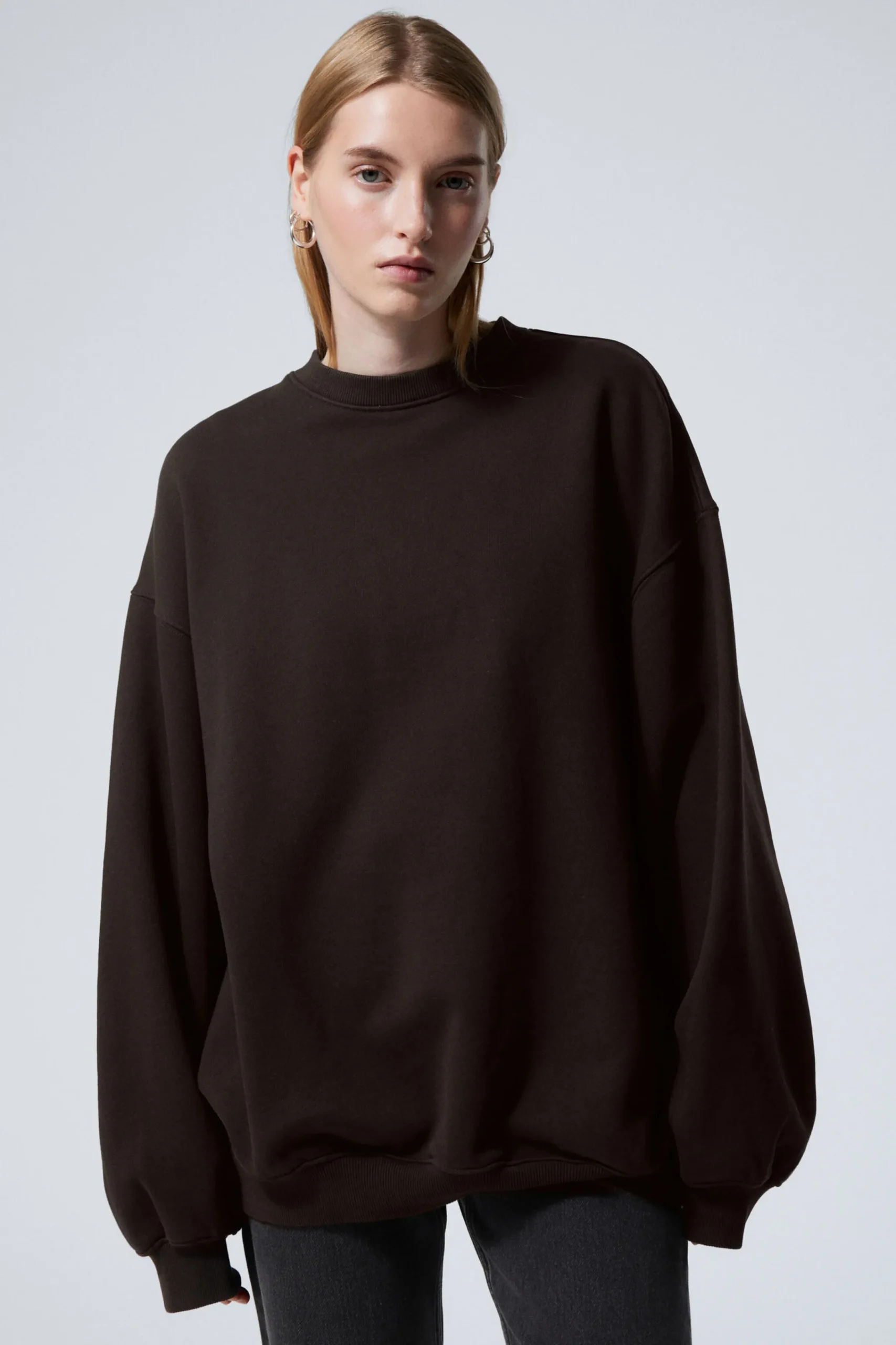 Weekday LONG-SLEEVED OVERSIZED SWEATSHIRT>Women Sweatshirts|Basics