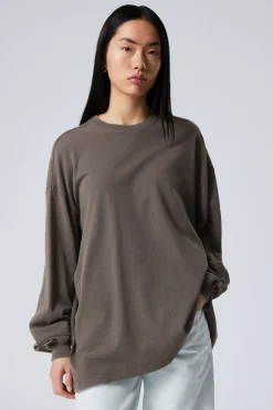 Weekday LONG-SLEEVED OVERSIZED T-SHIRT>Women Basics|Tops