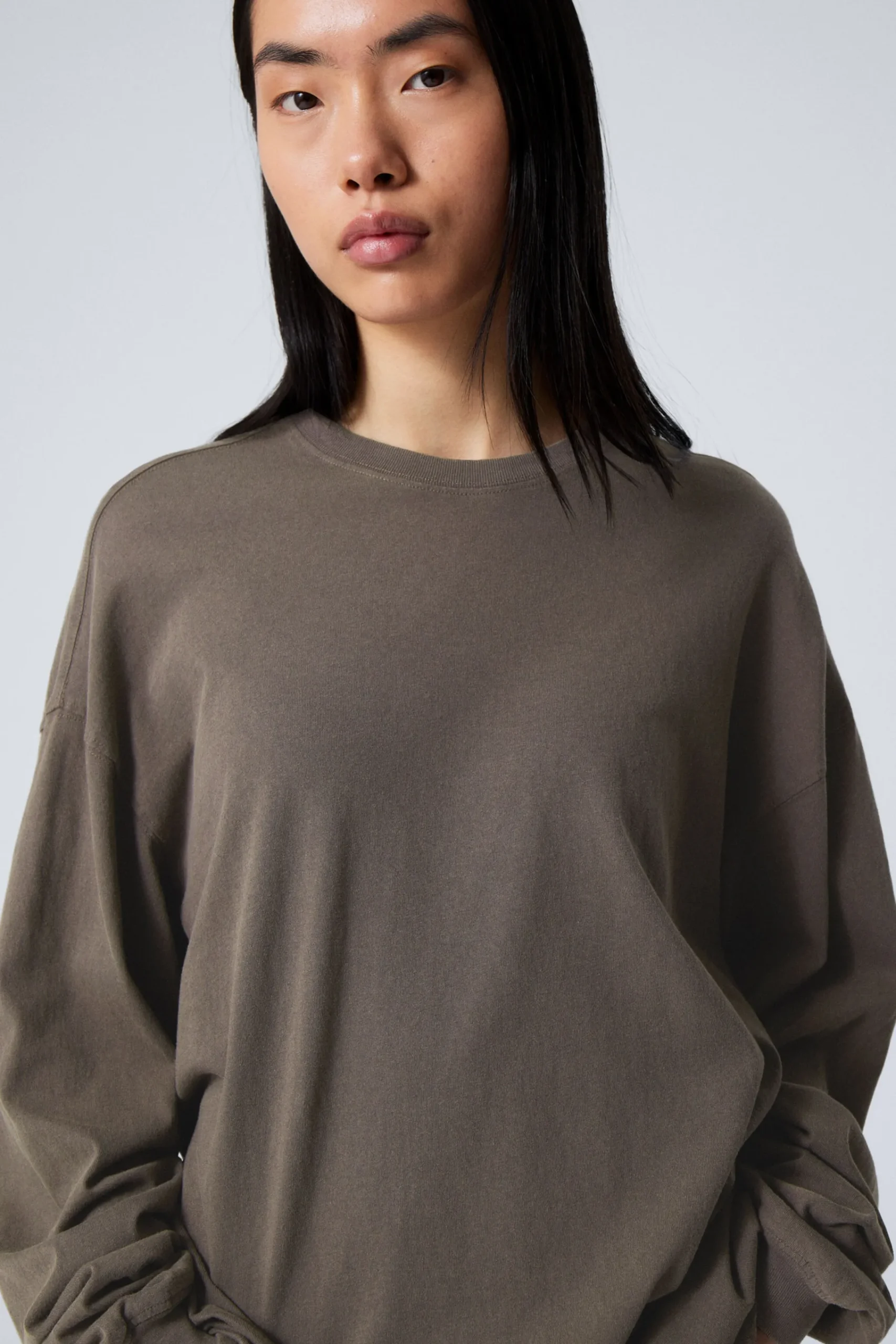Weekday LONG-SLEEVED OVERSIZED T-SHIRT>Women Basics|Tops