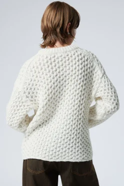 Weekday LOOSE CABLE-KNIT SWEATER><noscript><img width=