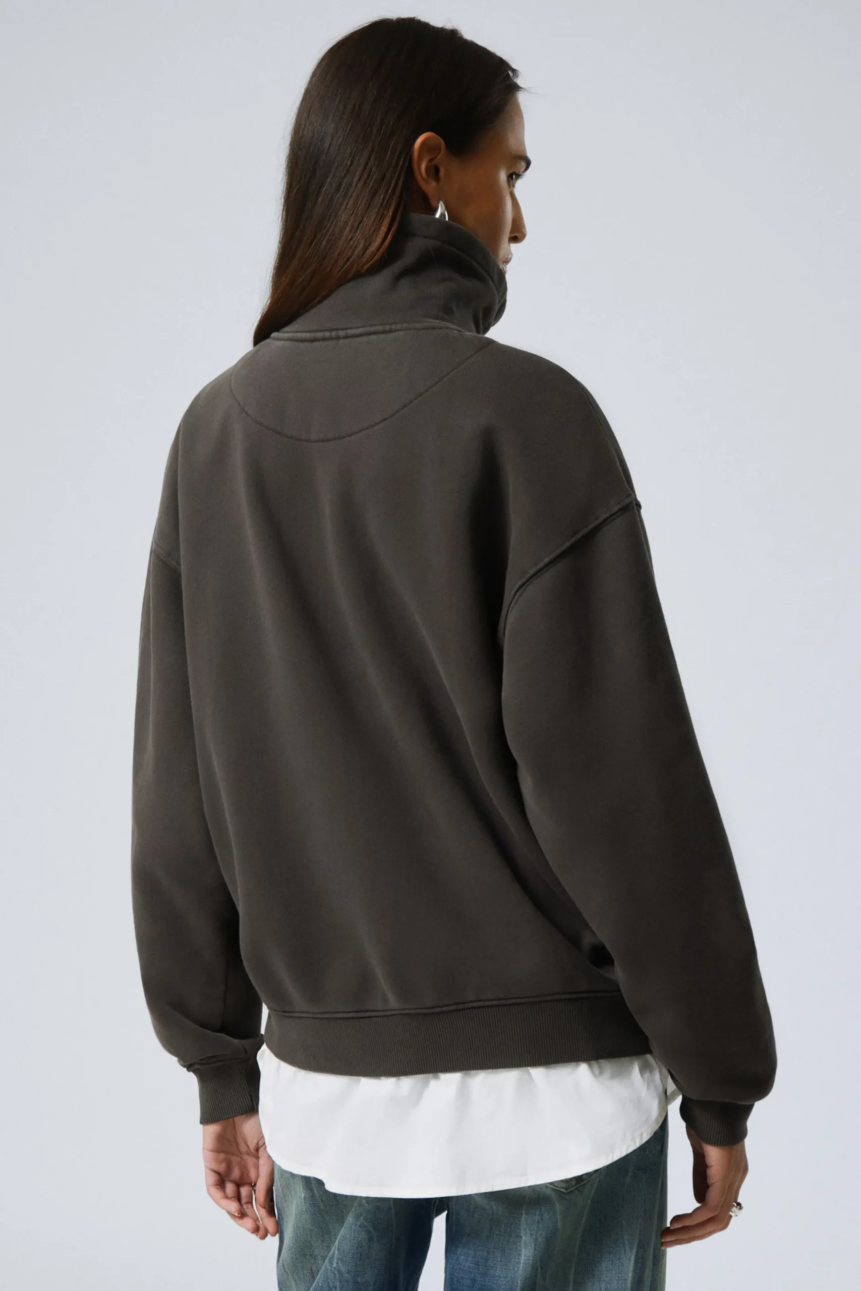Weekday LOOSE FUNNEL NECK ZIP CARDIGAN>Women Knitwear