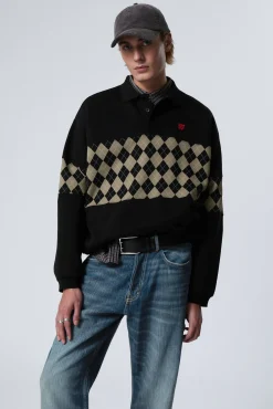 Weekday LOOSE GRAPHIC POLO SWEATSHIRT> Graphics|Sweatshirts
