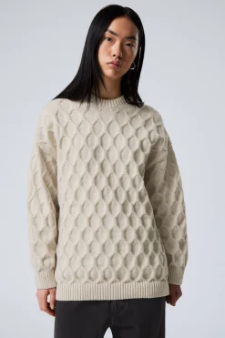 Weekday LOOSE KNITTED STRUCTURE SWEATER><noscript><img width=