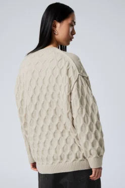 Weekday LOOSE KNITTED STRUCTURE SWEATER><noscript><img width=