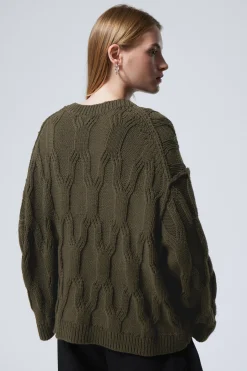 Weekday LOOSE KNITTED STRUCTURED SWEATER><noscript><img width=