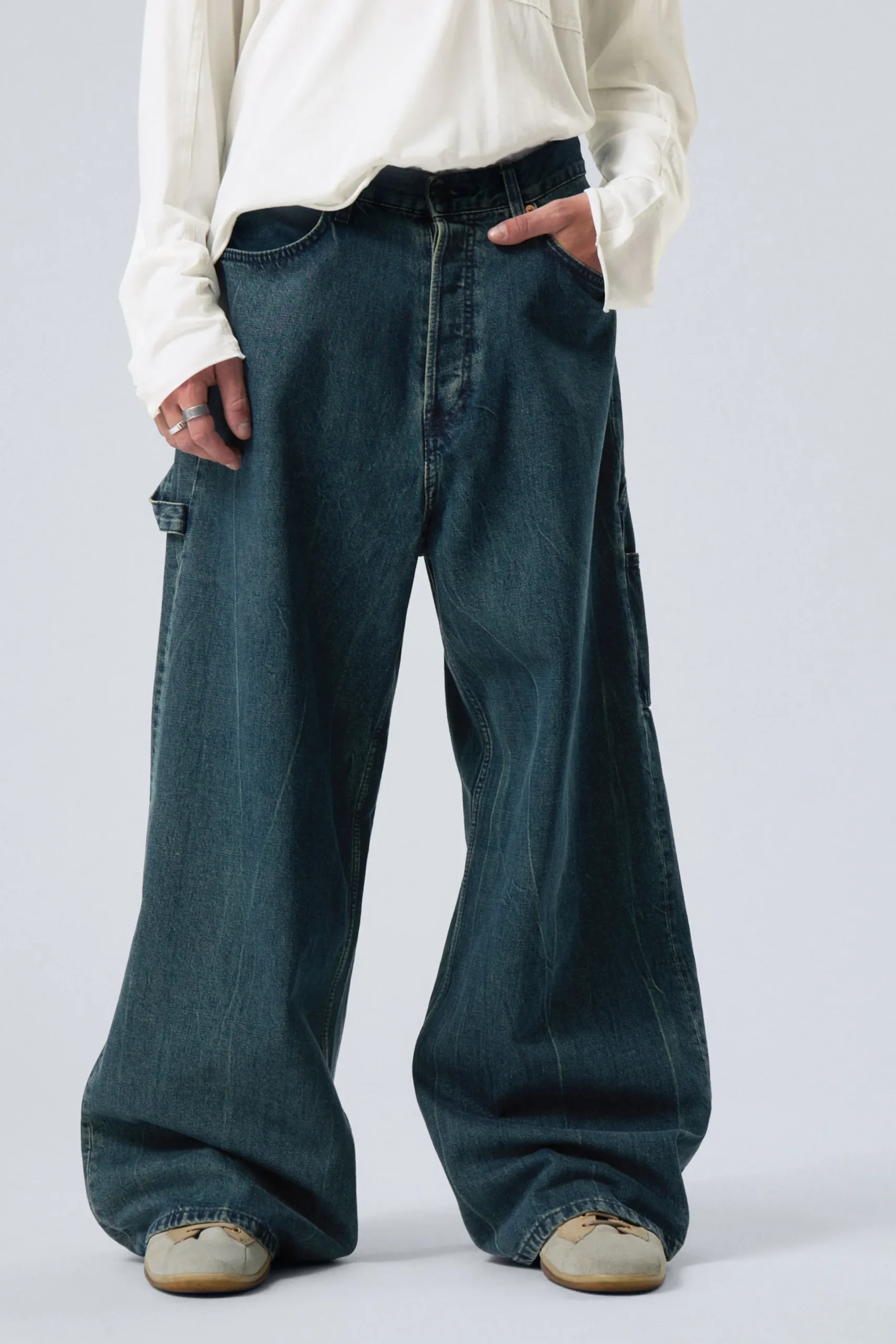 Weekday LOOSE REGULAR WAIST WIDE CARPENTER JEANS> Jeans