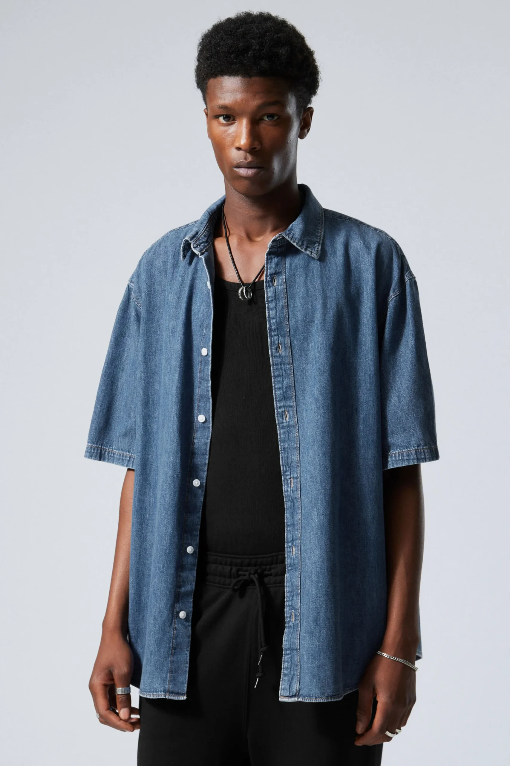 Weekday LOOSE SHORT SLEEVE DENIM SHIRT> Shirts