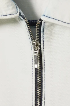 Weekday LOOSE SHORT SLEEVE DENIM ZIP SHIRT> Shirts