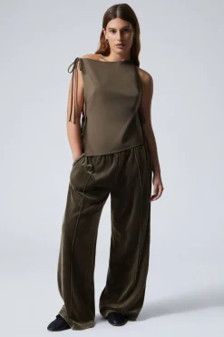 Weekday LOOSE WASHED VELVET TRACK TROUSERS>Women Trousers