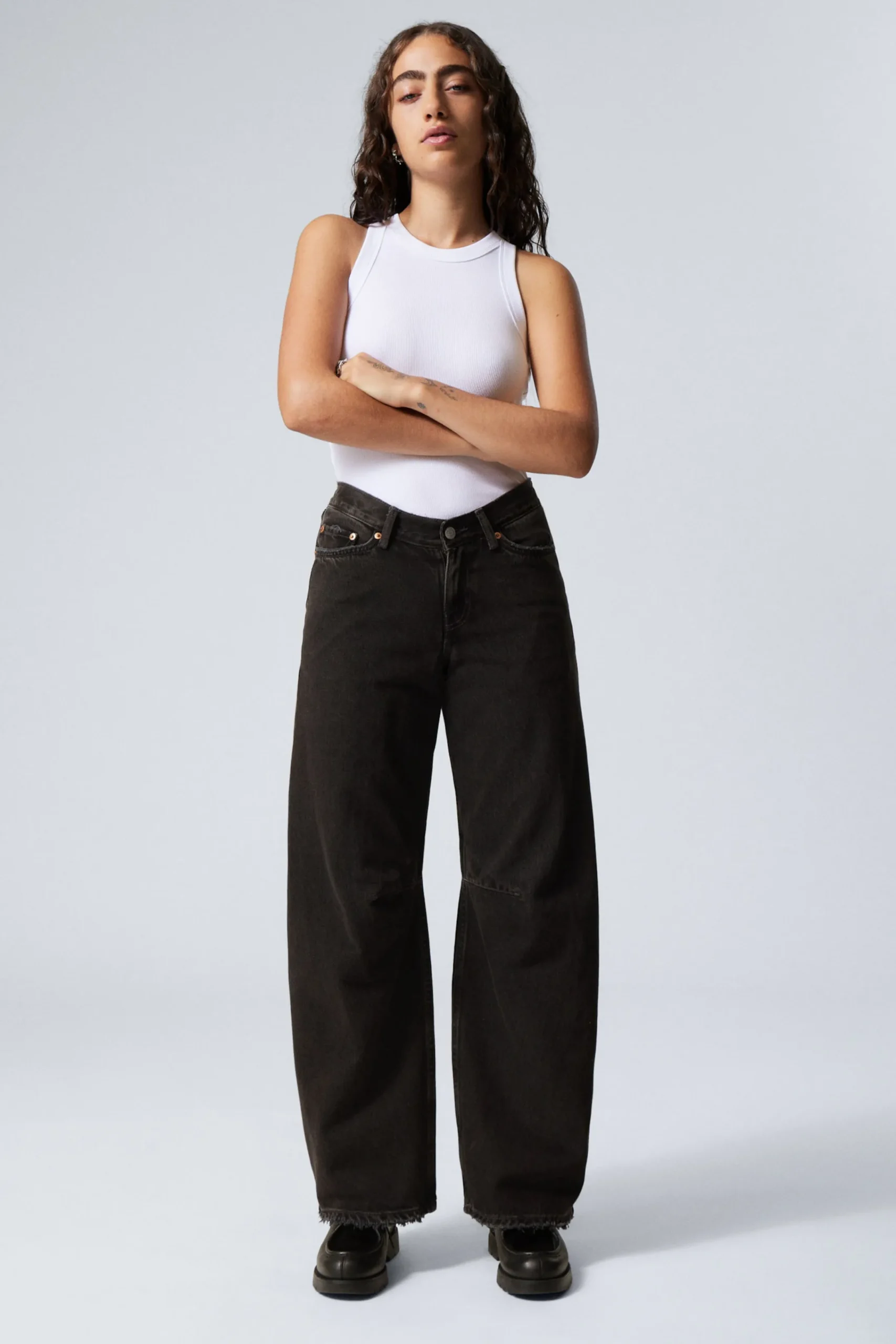 Weekday LOW WAIST LOOSE WIDE JEANS>Women Jeans