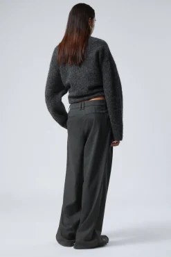 Weekday LOW-WAISTED LOOSE FIT SUIT TROUSERS><noscript><img width=