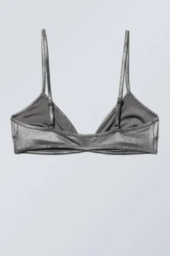 Weekday MINIMAL GLITTER BIKINI TOP>Women Swimwear