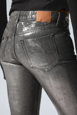Weekday NOVA FOIL LOW SLIM BOOTCUT JEANS><noscript><img width=