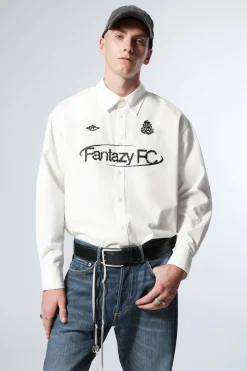 Weekday OVERSIZED GRAPHIC COTTON SHIRT> Shirts|Graphics