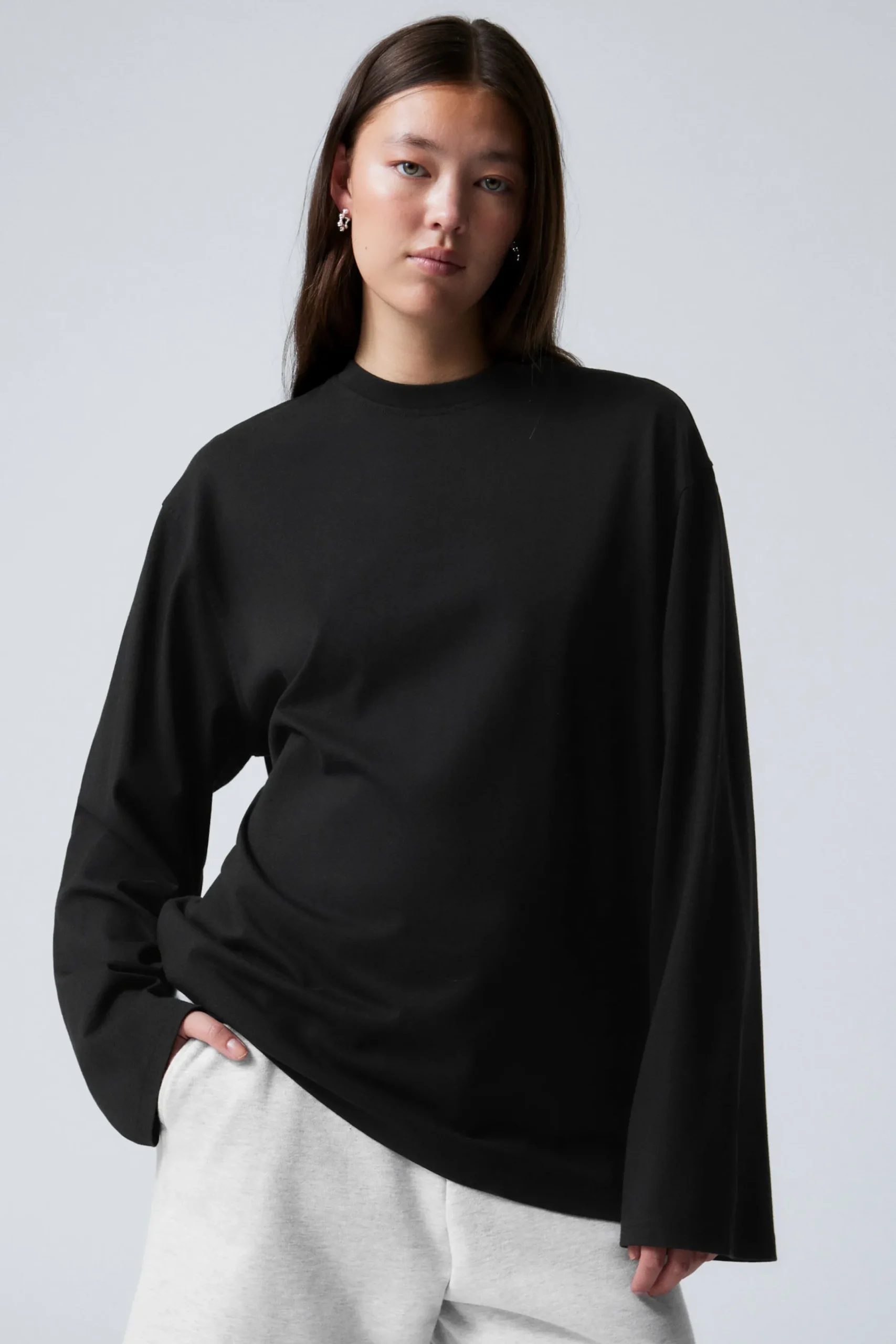 Weekday OVERSIZED LONG SLEEVE T-SHIRT>Women Tops|Basics